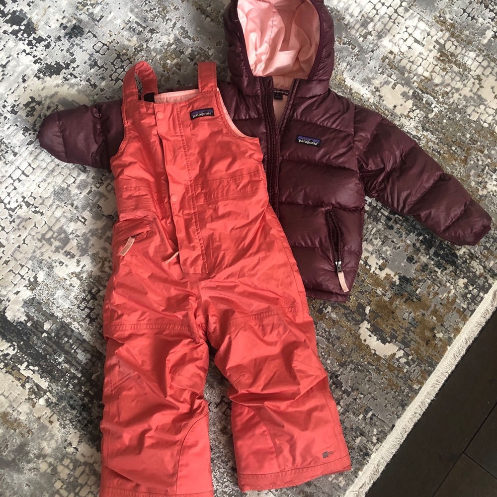 Kids Patagonia Snow Suit Set. Snow Bib/Jacket 3T